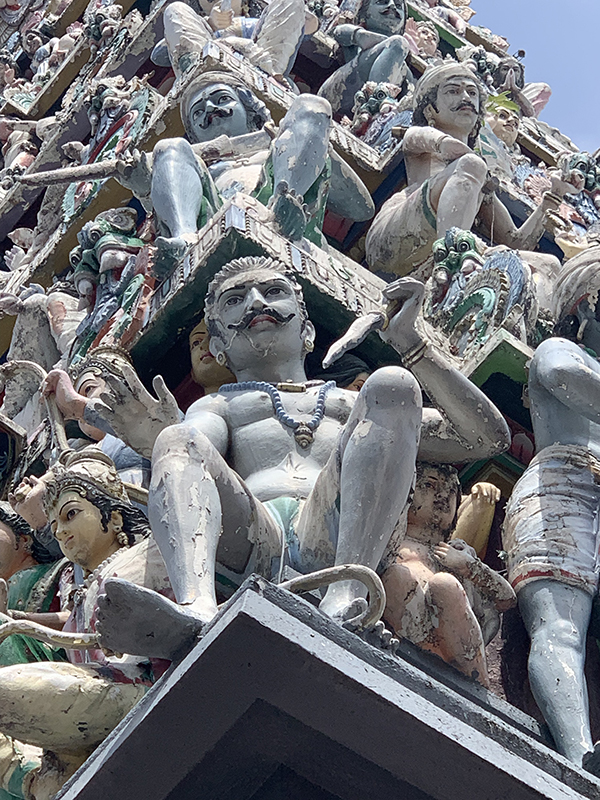 Outside detail of the Sri Mariamman Temple